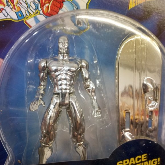 Vintage sealed Silver Surfer Action Figure Toy Marvel Comics Fantastic 4. Toybiz - Picture 2 of 5
